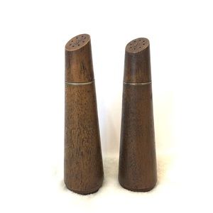 Mid-century Modern Faux Wood Salt & Pepper Shakers